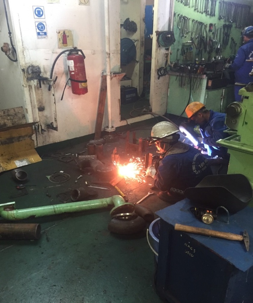 Fabricate new pipelines for auxiliary engine